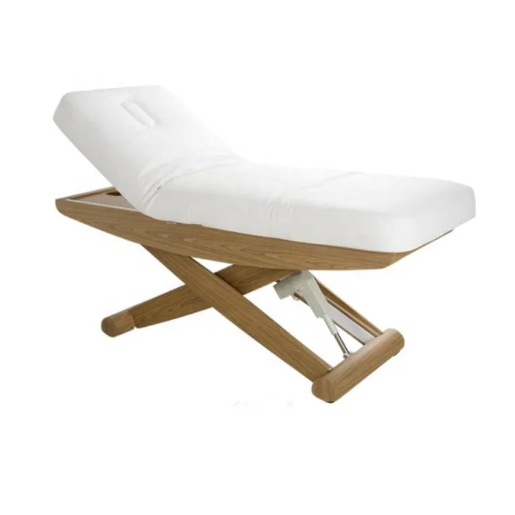 Electrical control bed height beauty spa bed with tiltable backrest