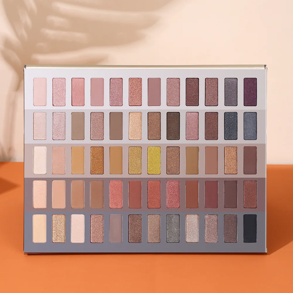 Luxury 60 colors eye shadow palette daily look makeup earth nude shimmer matte eye shadows for beginner eyeshade cosmetics