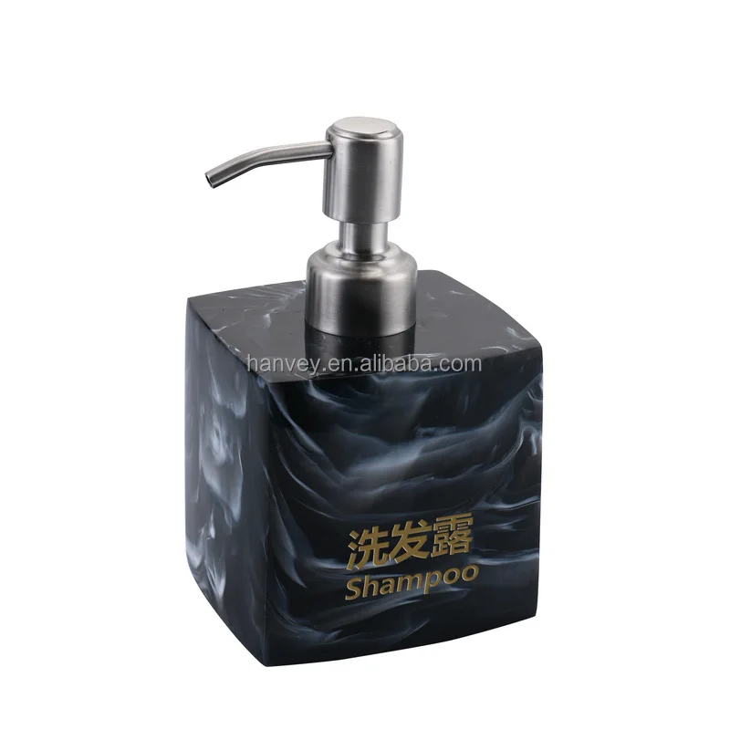 
Custom Luxury Luxury separate empty pump bottle bathroom shampoo resin hand sanitizer shower gel bottle for five star Hotel 