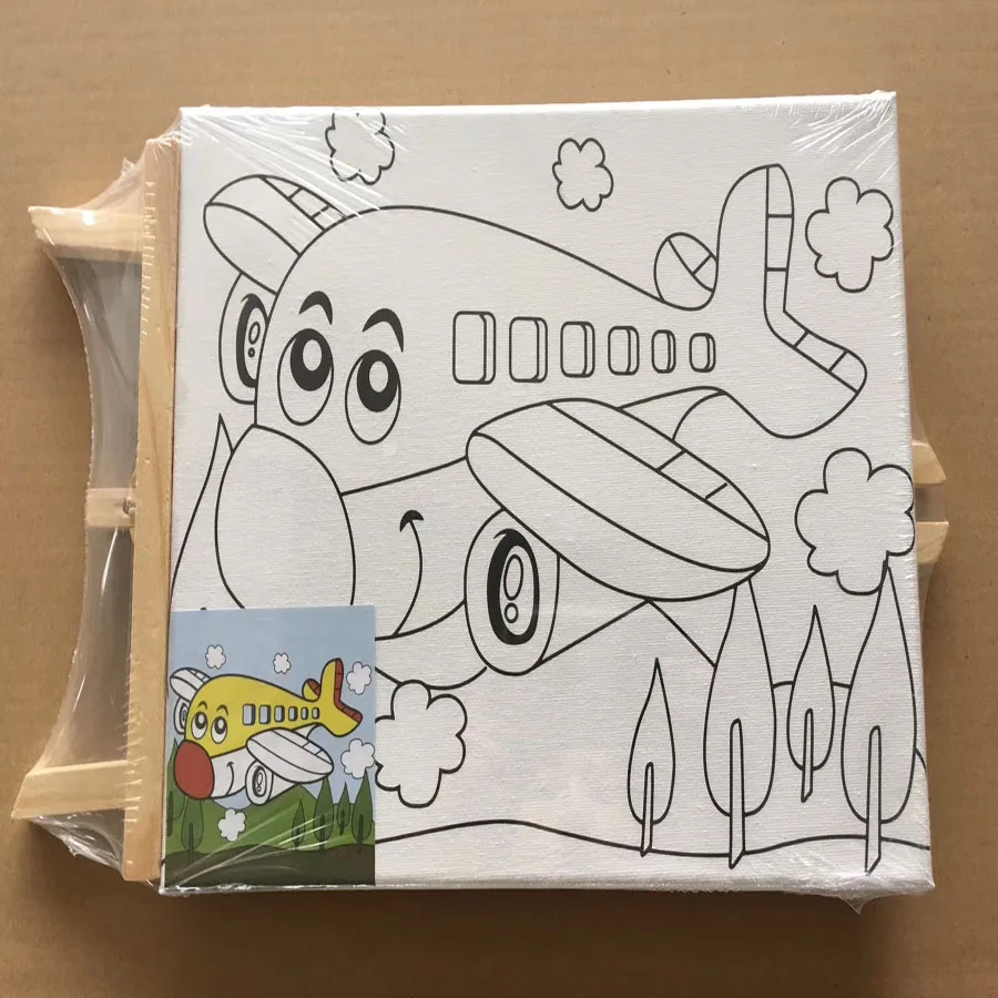 
24*30 cm design DIY painting on canvas with inner frame for Kids 