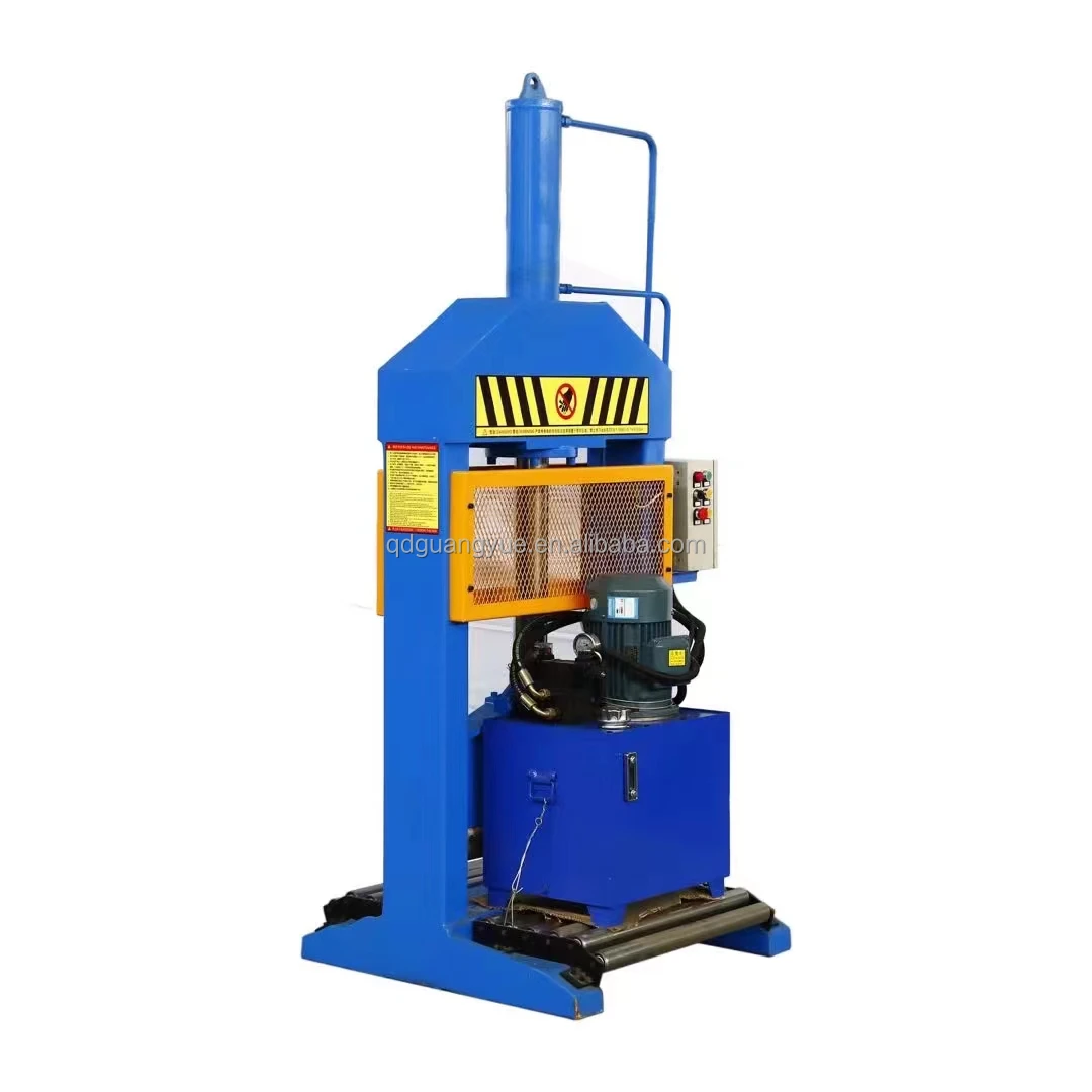 Single knife hydraulic press bale cutter rubber cutter with CE