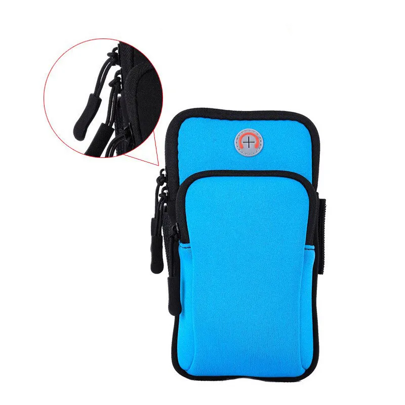 Neoprene running jogging gym sport mobile arm bags with headset hole