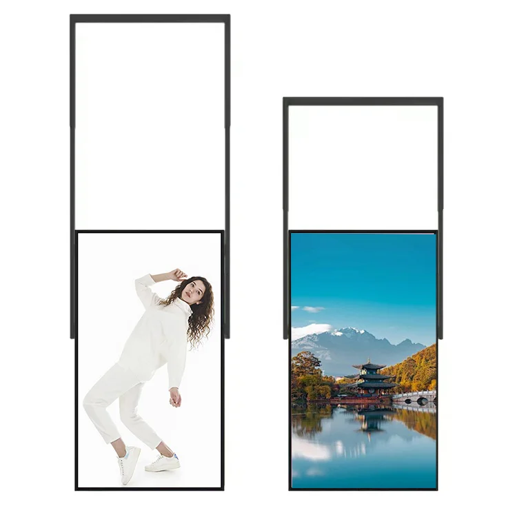55 65 Inch Store Shop Window Hanging High Brightness LCD Digital Screen Sunlight Readable Estate Retailing Window Facing Display