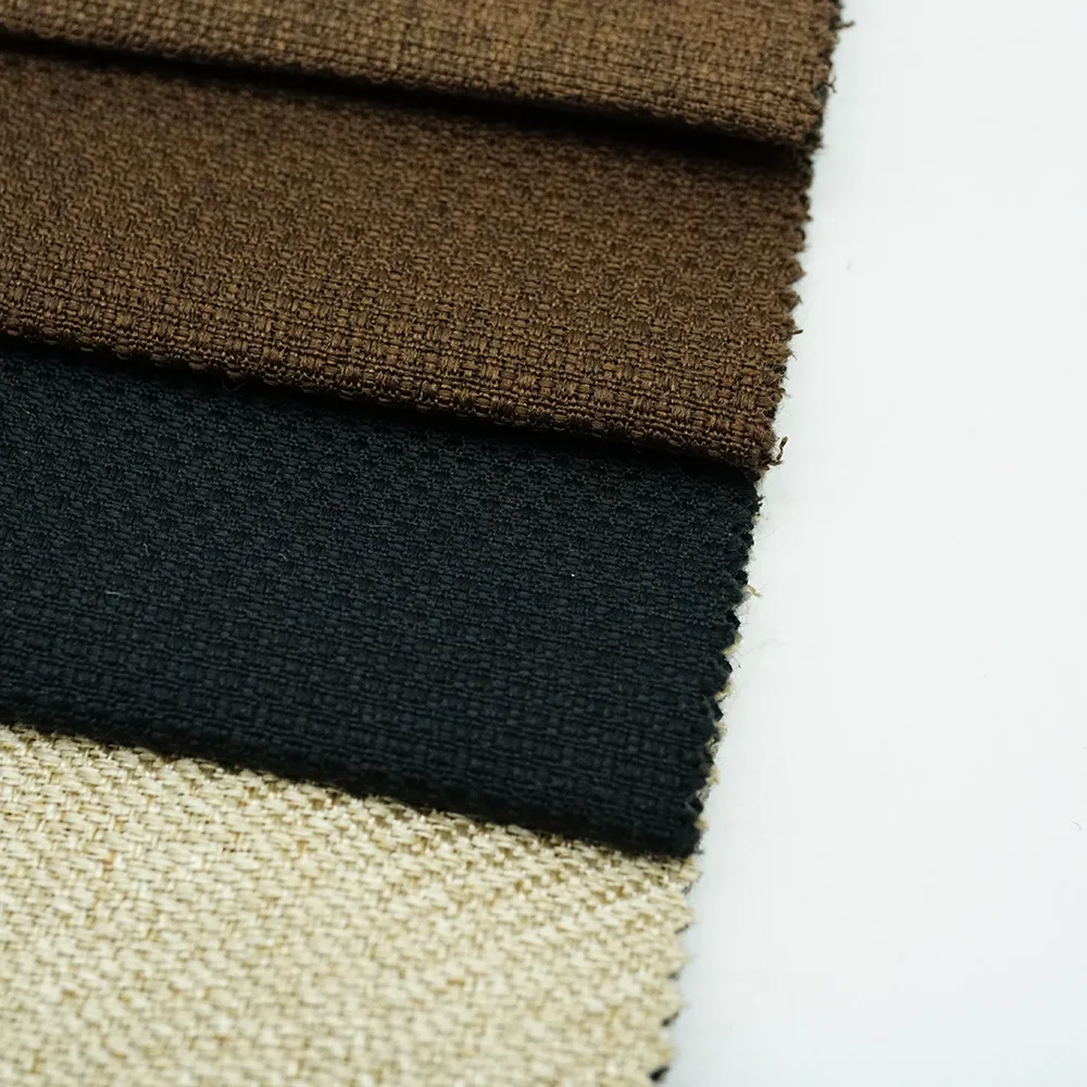 Upholstery Fabric High Count Luxurious Fabric Burlap Dyed Imitation Linen Printing For Sofas And Furniture