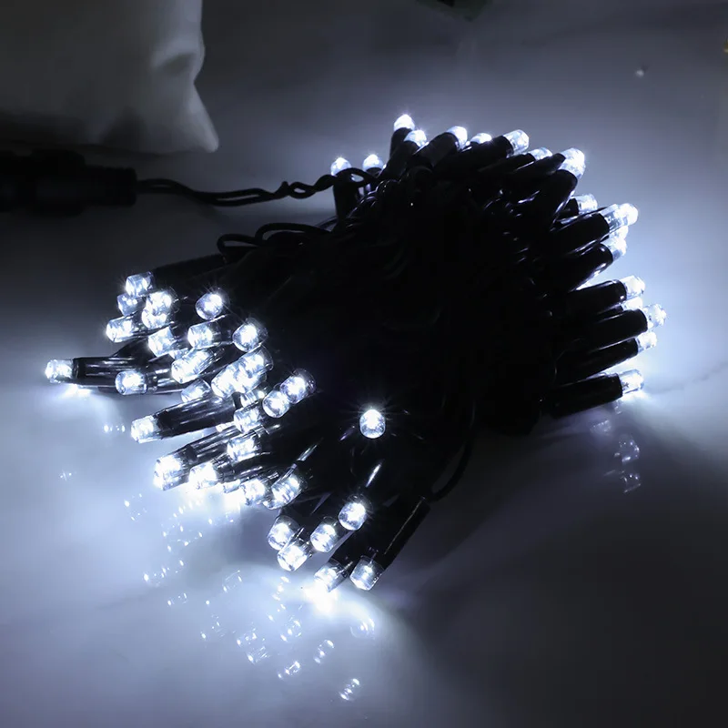Outdoor waterproof High Quality EU OEM Christmas 220V 10M customize IP65 rubber cable LED string lights