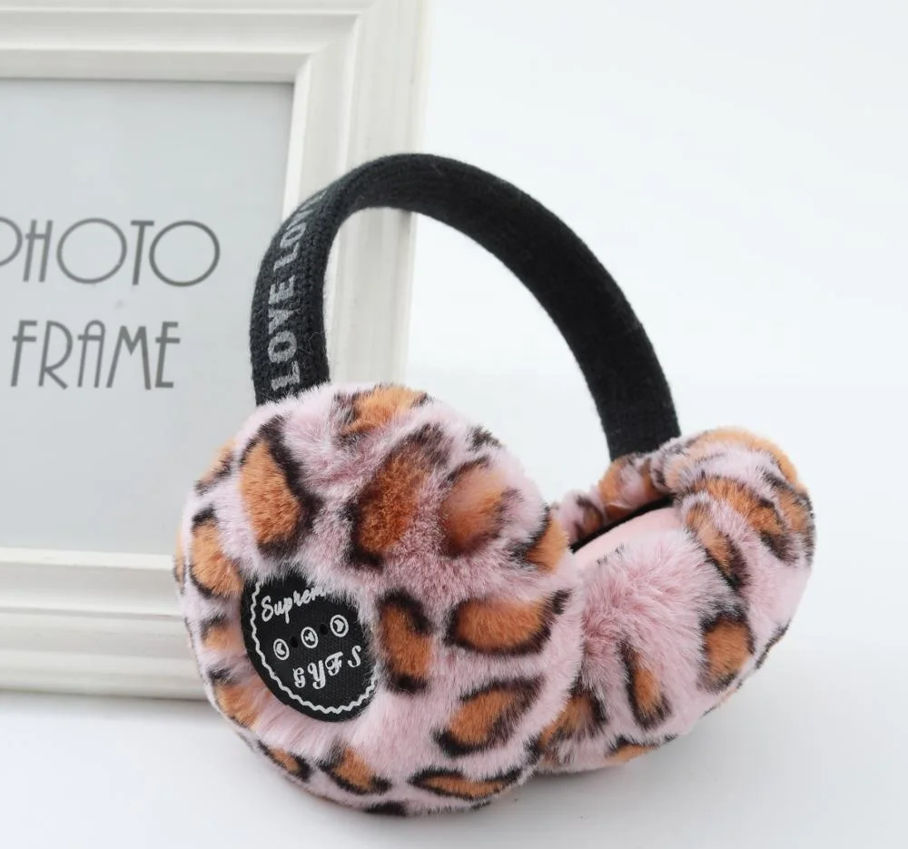 wholesales Winter leopard print fur wireless earmuff