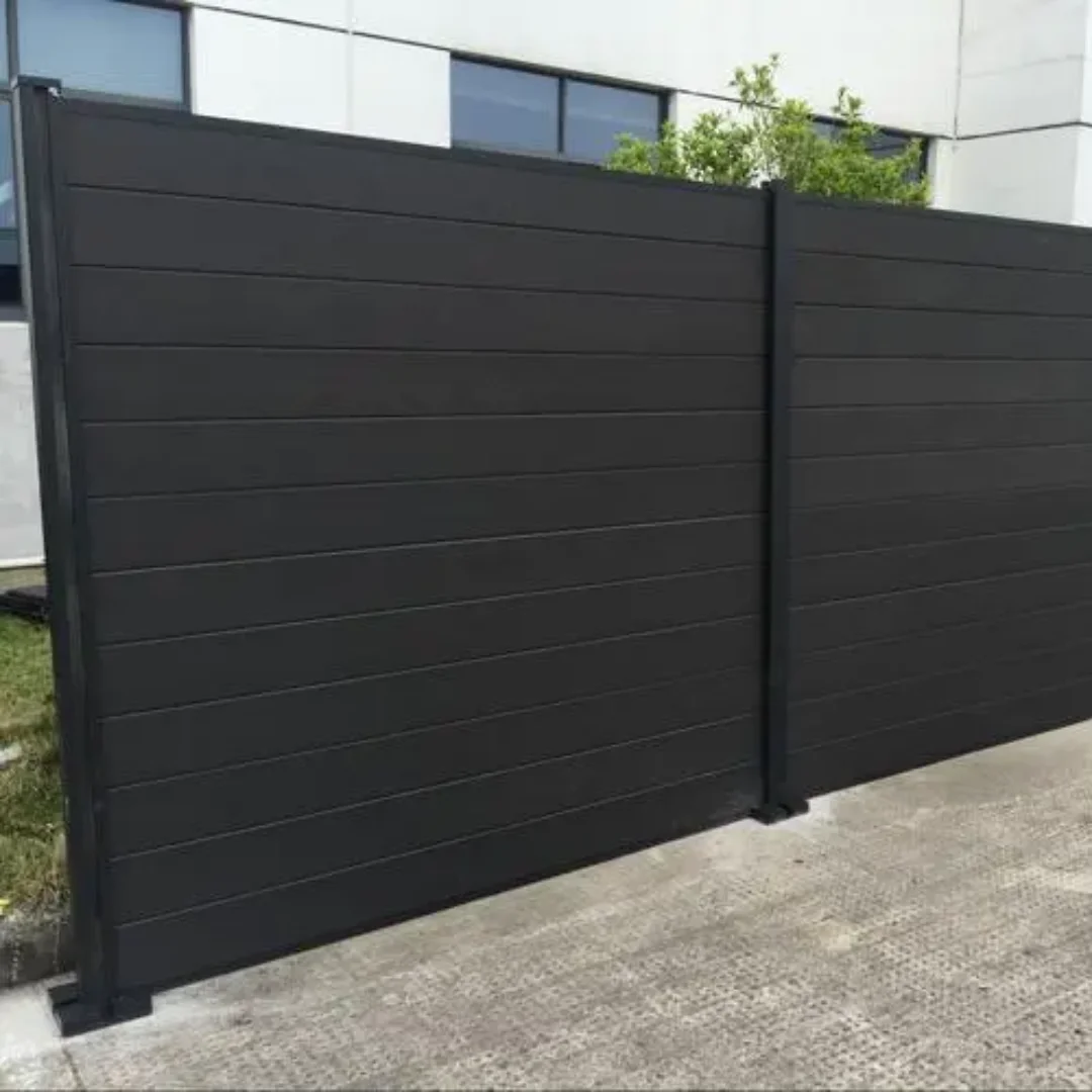 Easy installation bicolor composite wood privacy garden wpc fence better than pvc fence