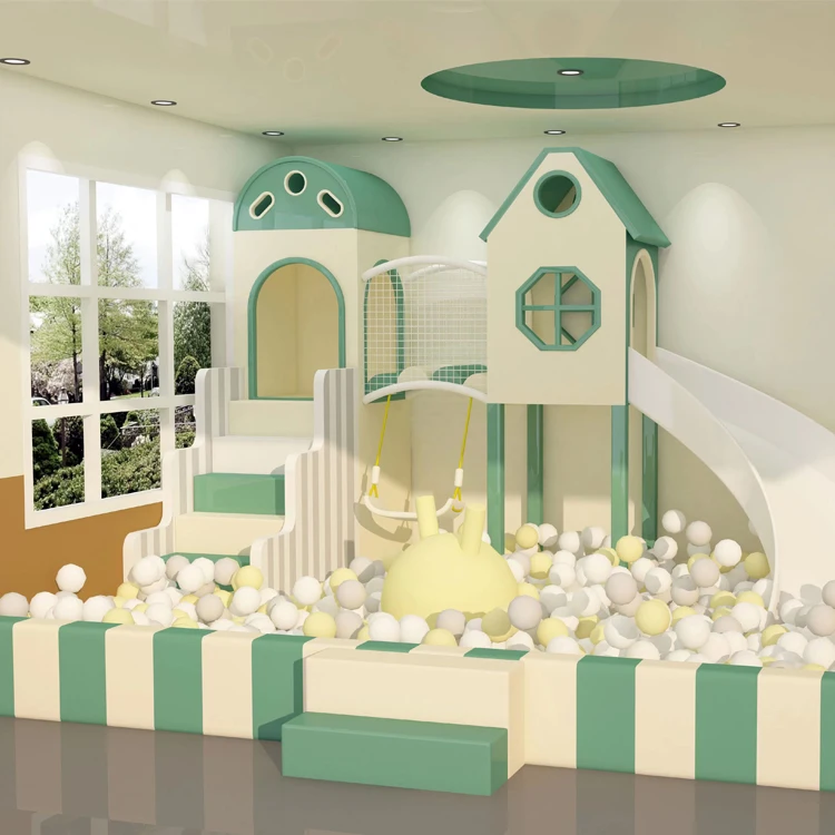 Soft Play Indoor playground Kids Amusement Equipment Slide Obstacles Bridge Popular in Stores Hotels Restaurants Children Room