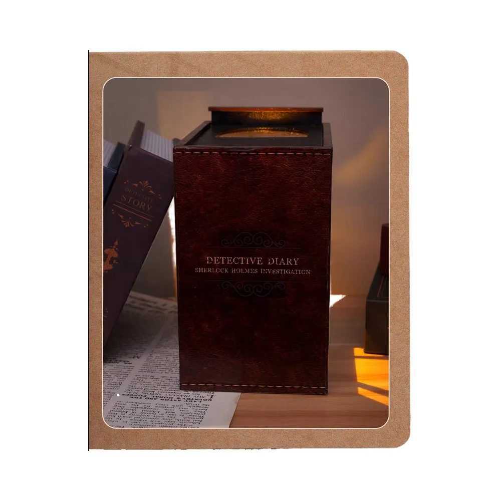 Handmade DIY Detective Diary Vertical Book Miniature Model Toy Assembled House for Birthday Gift