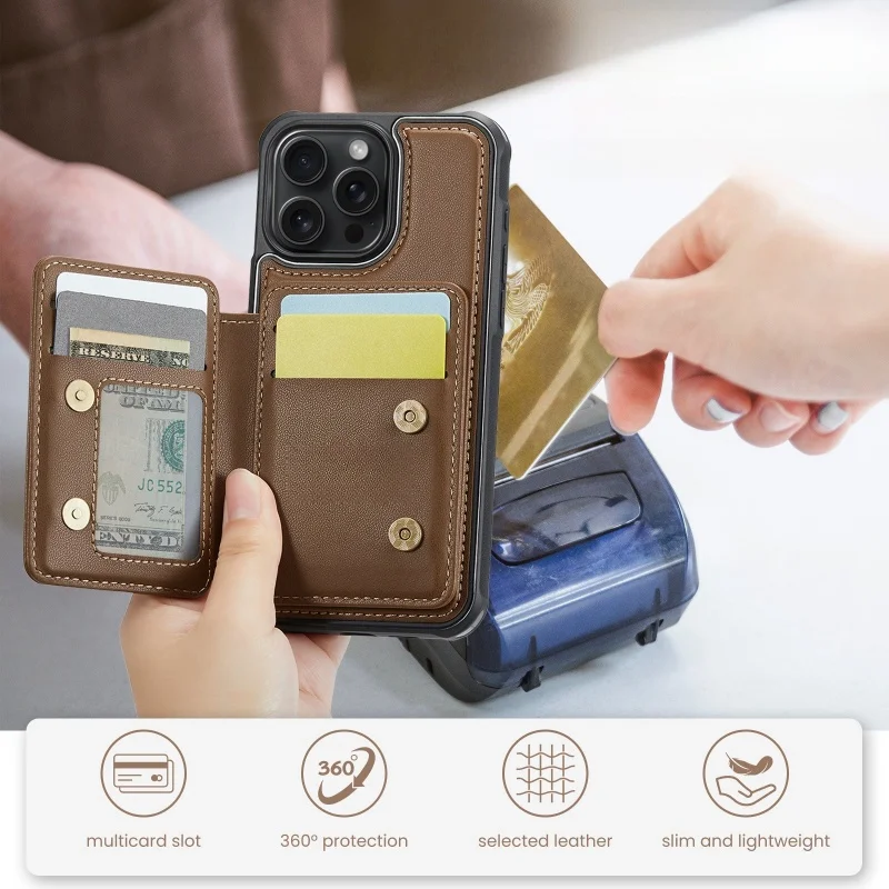 2 in 1 Magnetic Detachable Wallet Cover for iPhone 15 Mobile Phone Accessories for iPhone 15 Pro Max 14 13 12 11 Case