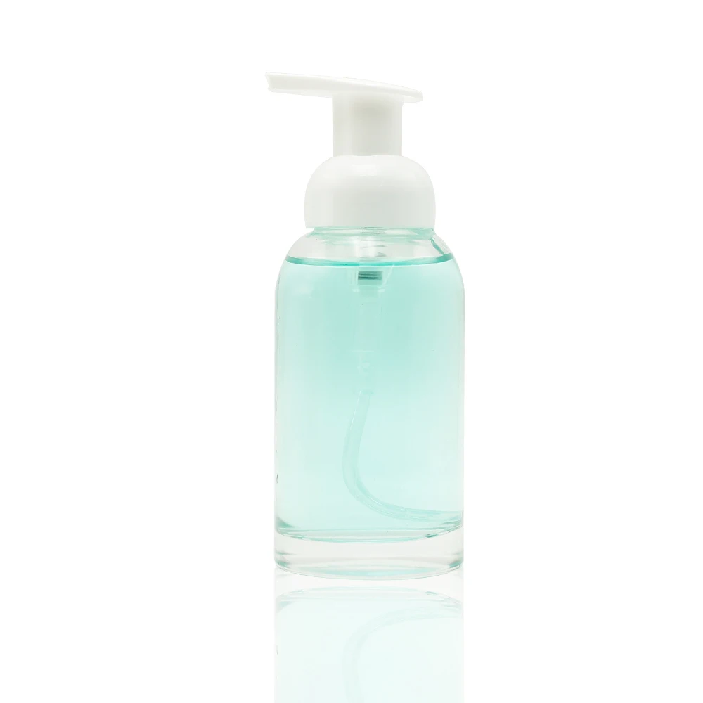 Новый прозрачный круглый стеклянный диспенсер 250 мл, бутылки с насосом для мыла и пены, бутылки для пены