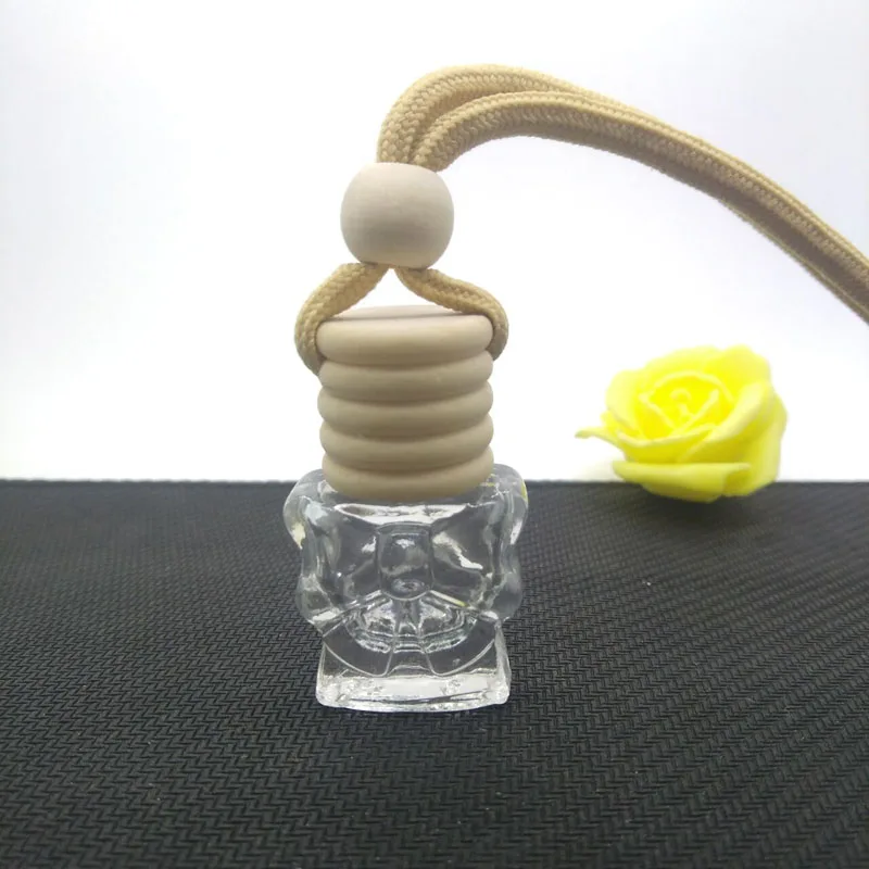 Wholesale Empty Glass Mini Perfume Air Freshener Aroma Diffuser Bottle Hanging Car Perfume Diffuser