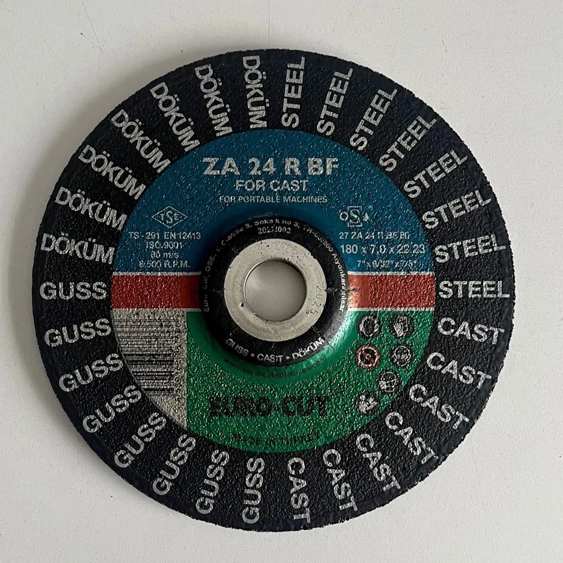 High Quality Ceramic Grain Zircon 180x8 180x7mm Grinding Disc Wheel Abrasive With OSA Certification