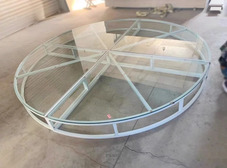 Round LED Dance Floor circular glass stage wedding party event stage Decoration  stage platform