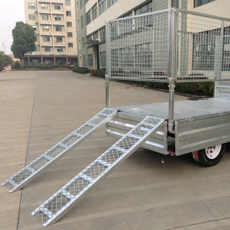 Utility Hot Dipped Galvanised Car Carrier Tandem Trailer With Cage For Sale