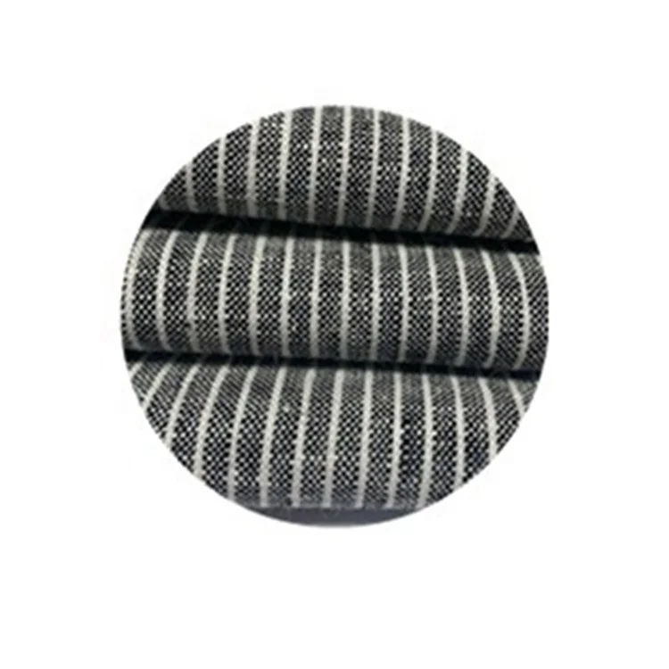 
Linen Cotton Fabric 100% Flax Embroidery Organic Woven YARN DYED Stripe Roll Packing OEKO-TEX STANDARD 100 2000 Meters 120GSM 