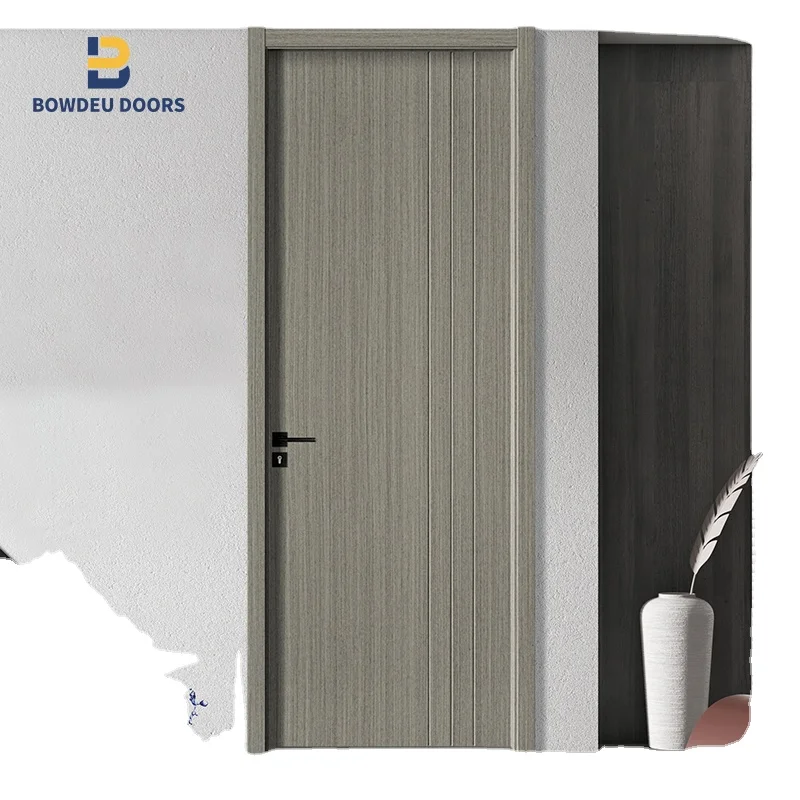 Simple Manufacturer Bedroom Internal Room Door Modern WPC Doors Waterproof Interior Wooden Door For Bathroom For House Interior