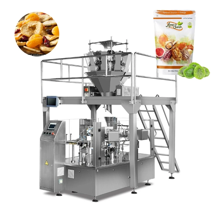 High Speed Rotary Automatic Granule Premade Bag Packaging Machine for Sugar Dried Fruits