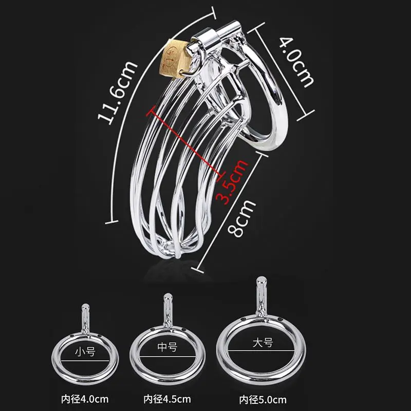 Metal Bird Male Chastity Device Super Small Short Cock Cage with Stealth Penis lock Ring Sex Toy for Men