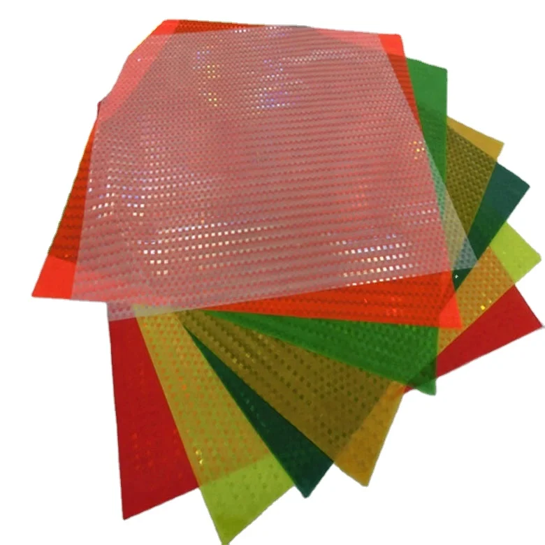 Factory price high reflection prismatic PVC reflective plastic sheet