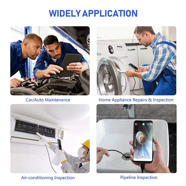 Video Borescope Plumbing Camera Drain Pipe Sewer Vision 720P OTG Android Videoscope Inspection Camera For Pipes