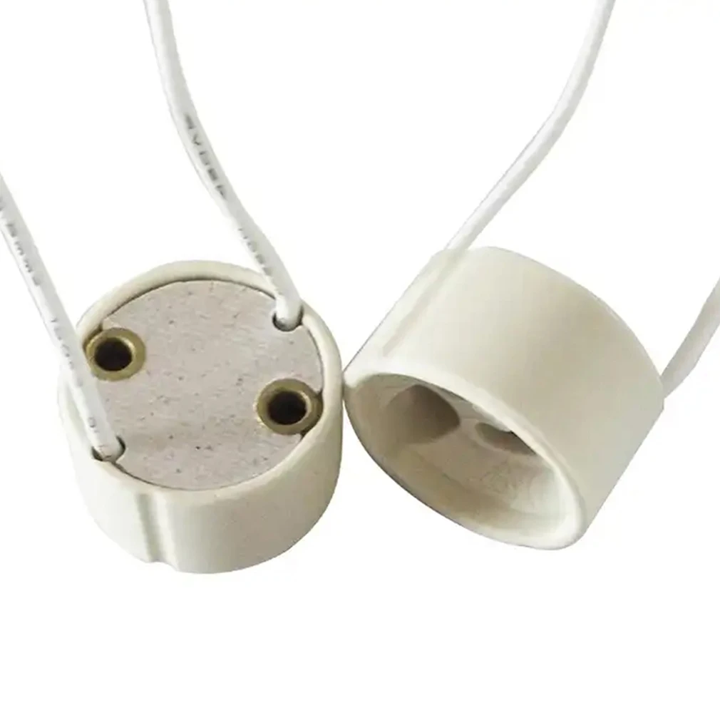 Gu10 Led Ceramic Socket Lamp Holder With Hanging Up Wire