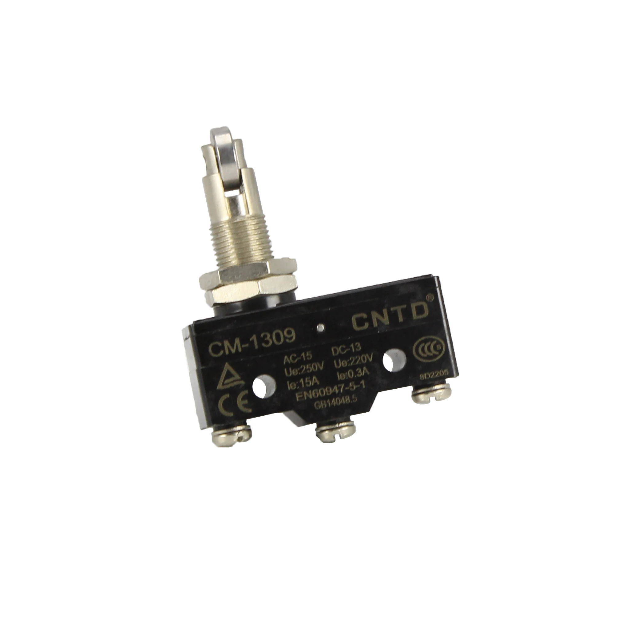 CNTD Panel Mounted Cross Roller Plunger Type 15A 250VAC Horizontal Micro Limit Switch