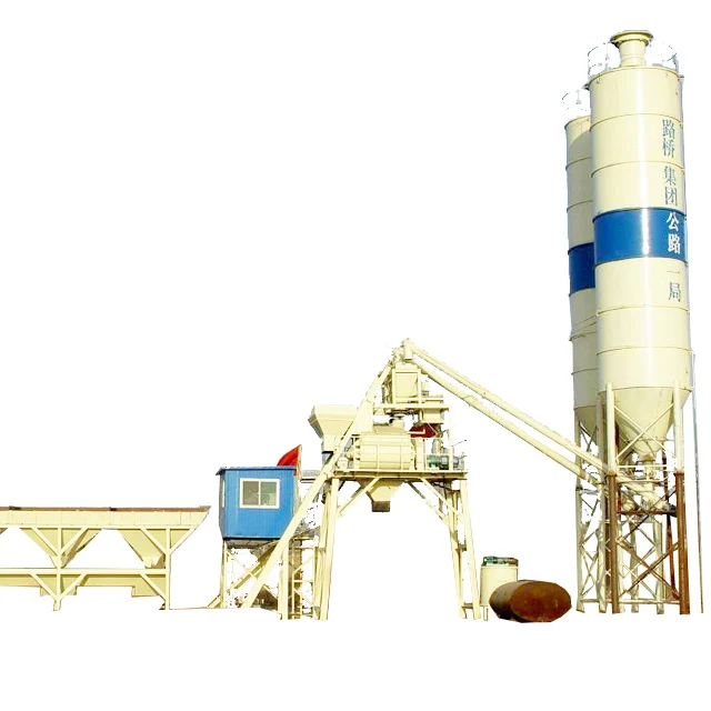 Mini One-Site 2 Silos Hzs25 Mozambique Discharge Hopper Cement Silo Concrete Batching Plant For Sale