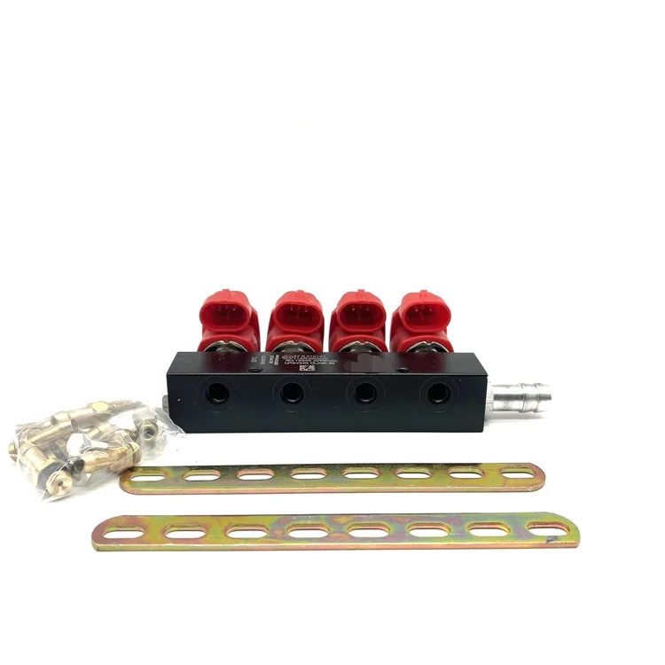 4 CYL injector rail CNG GNV GLP LPG auto system LPG gas equipment sequential injection conversion kits Gas Fuel Injector Rail