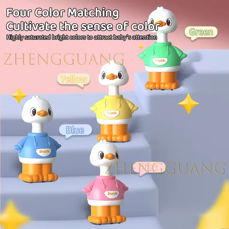 Zhengguang Toys Hot Selling Push Back Car Baby Fall Resistant Car Toy Inertia Press Bobblehead Duck Toy For Kids