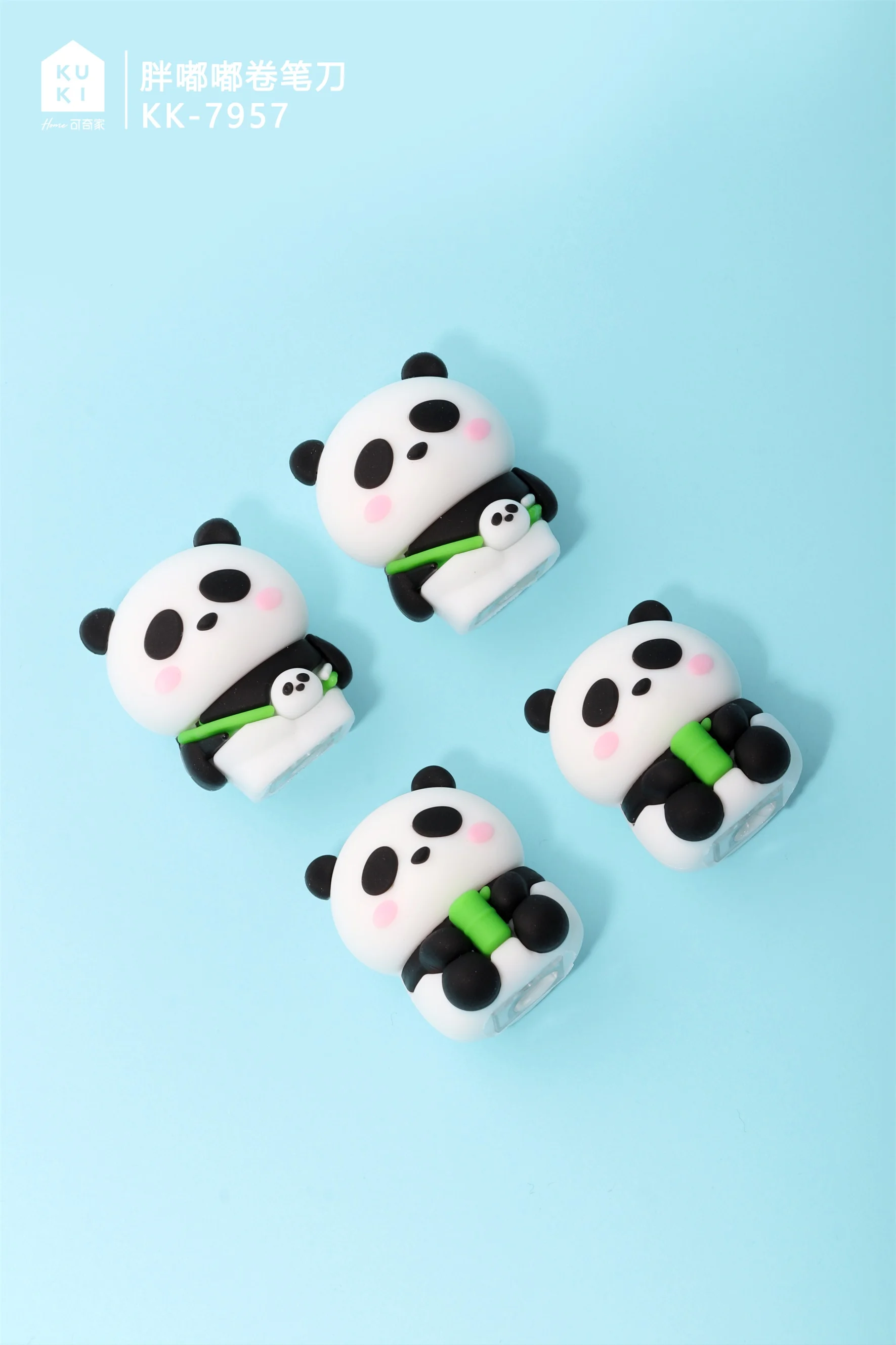 Classic Panda stationery, cute pencil sharpener, small size, easy to carry