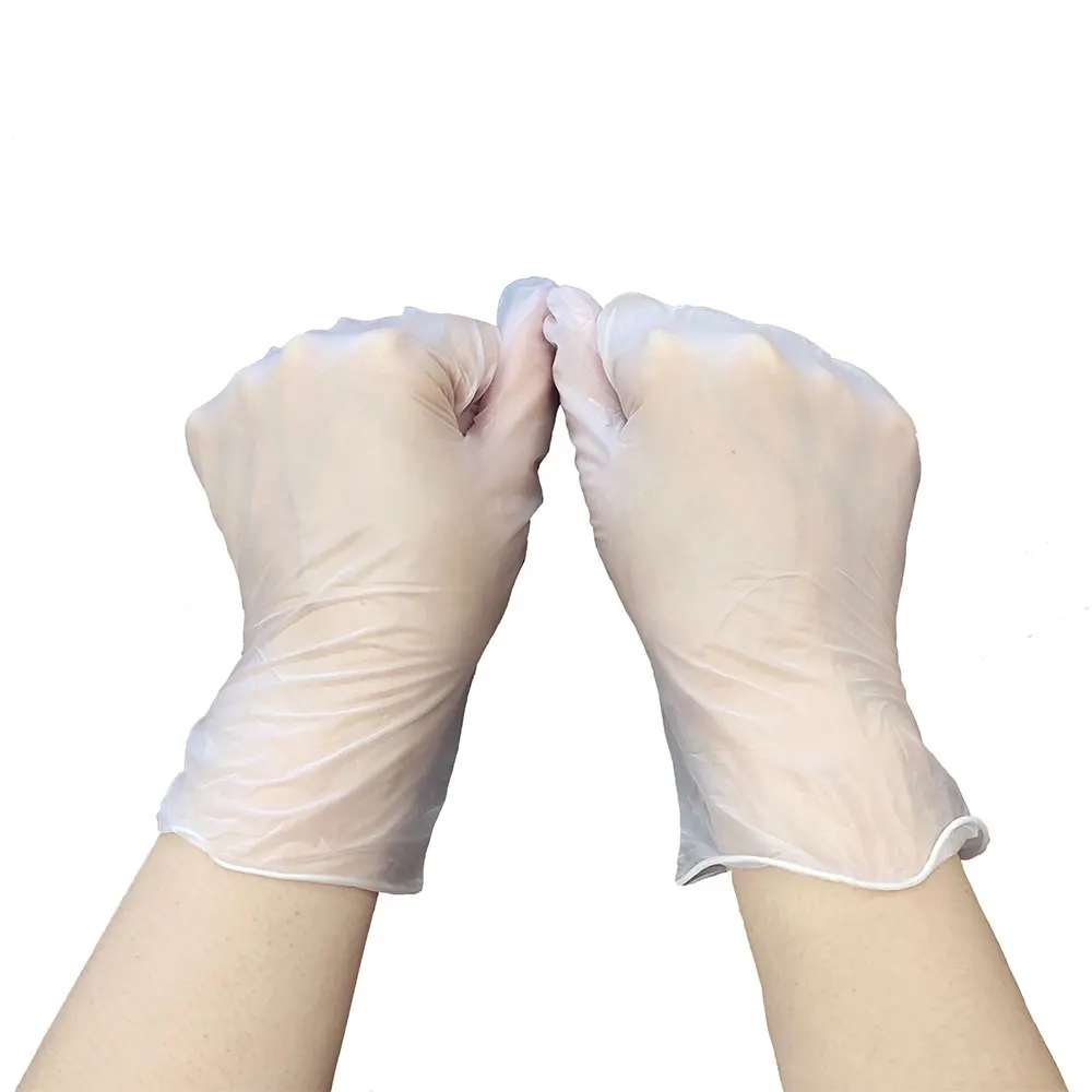 Дешевые одноразовые виниловые перчатки HLR из ПВХ