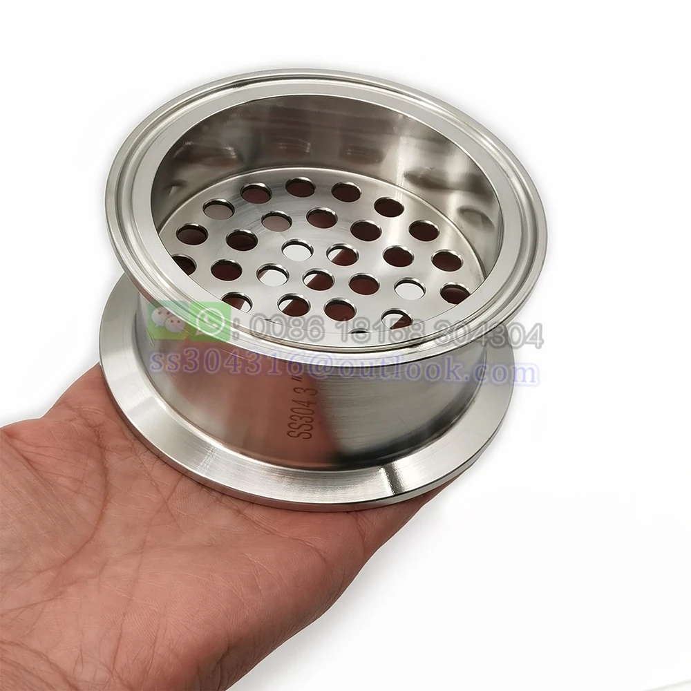 Stainless Steel Tri Clamp Filter Plate High Pressure Sanitary Fitting with 6mm Holes