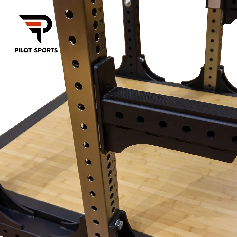Pilot Sports Commercial Fitness Gym Equipment Power Rack With Weightlifting Platform Strength Training Half Rack Squat Rack