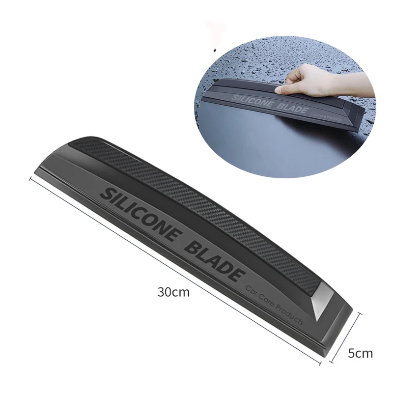 Hot Selling 1pcs Car Water Silicone Window Squeegee Blade Wash Window Glass Silicone Blade Wiper Carro Wholesale Quick delivery