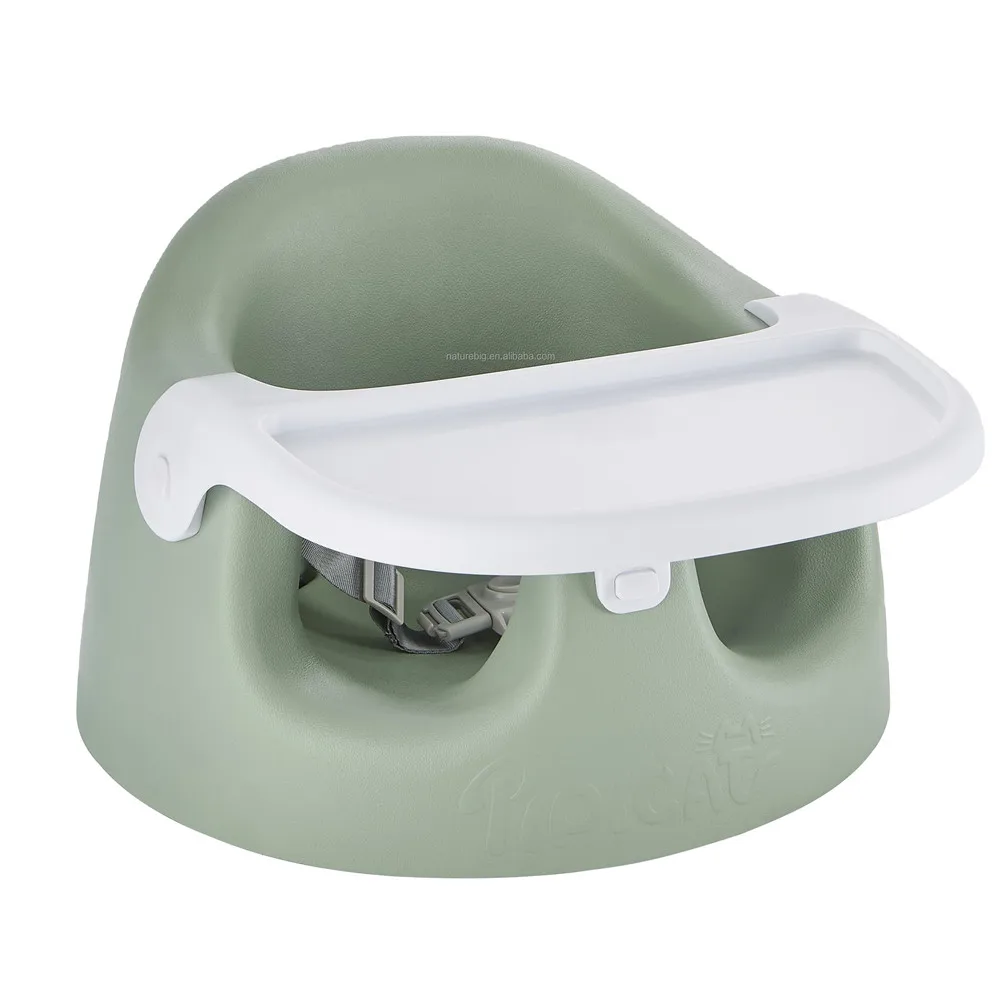 BBCare Protective Cushion Soft Foam Floor Seat Booster with High Back and Safety Harness for 4-12 Months Baby Supplies