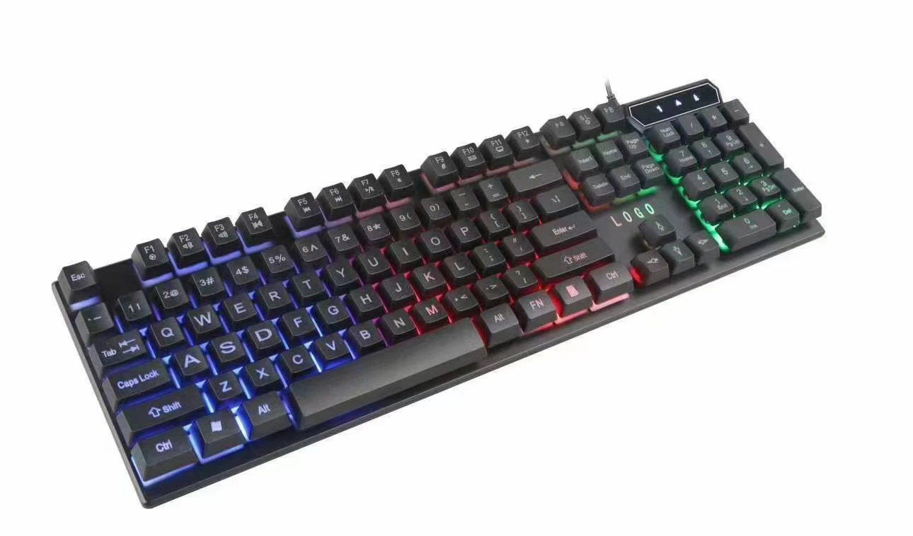 Испанский Арабский Таиланд Проводной USB настольный компьютер полноразмерная 3 цвета освещения геймера Механическая RGB клавиатура с подсветкой