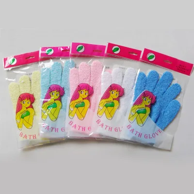 Peeling Exfoliating Gloves Shower Body Brush Fingers Bath Towel Peeling Mitt Body Scrub Gloves Bath Sponge Spa Foam Shower