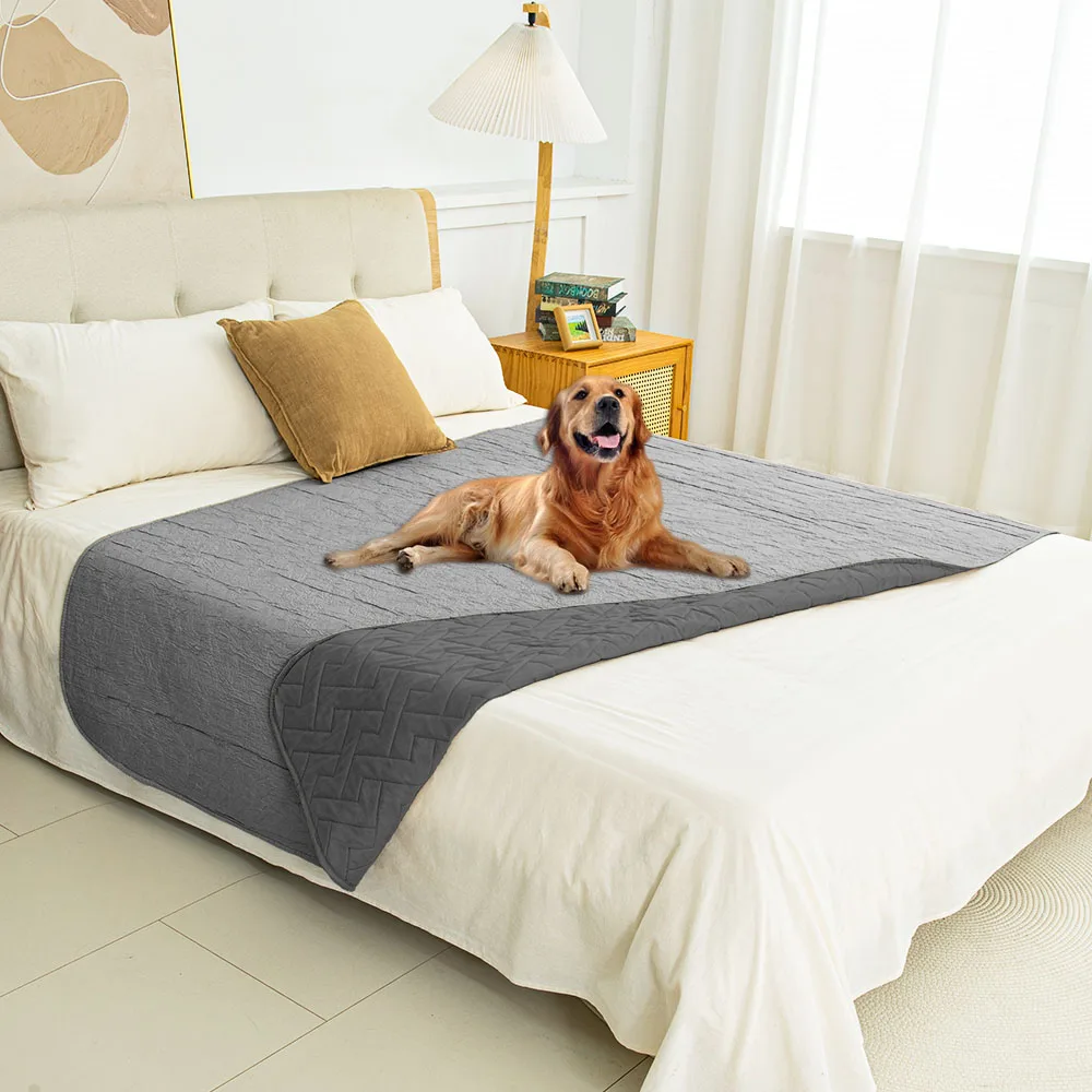 Solid Pattern Waterproof Dog Bed Cover Pet Blanket and Sofa/Couch Mattress Protector for Dogs and Cats