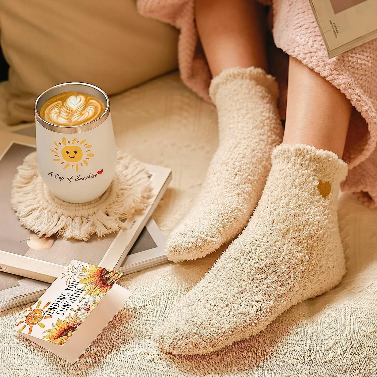 Sunshine Unique Self Care Gifts Get Well Soon Gifts Basket Christmas Luxury Thanksgiving Her Tumbler Bath Gifts Sets for Women