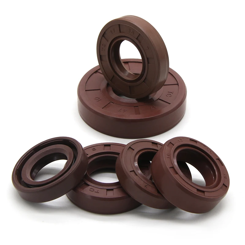ID 17-18mm Free Sample Wholesale FKM Material Brown TC Rubber Oil Seal Reducer Shaft Oil Seal