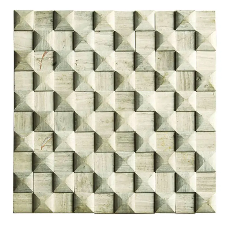 Theater Studio Wall Panels Acoustic bathroom decorative tile interior wall tile cladding square chess classic mosaic tile marble
