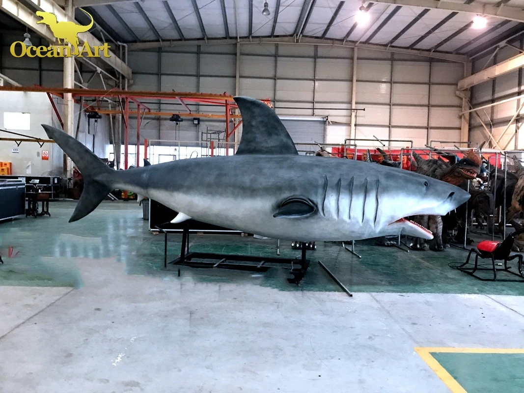 
life size animatronic animal shark model 