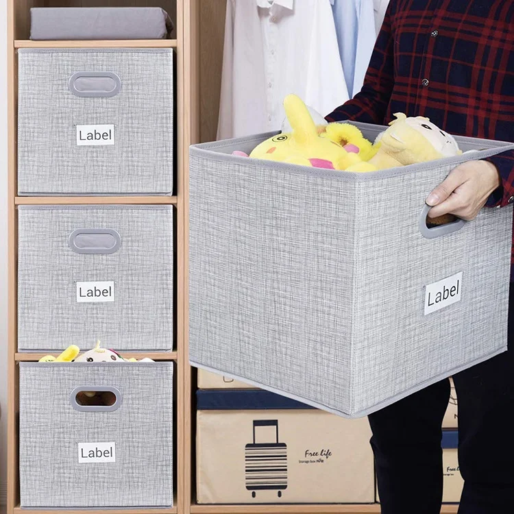 Set of 4 Closet Containers with Sheing Units Clothes Storage Box Set KOREAN Fabric Storage Boxes & Bins Injection Luxury Shoes