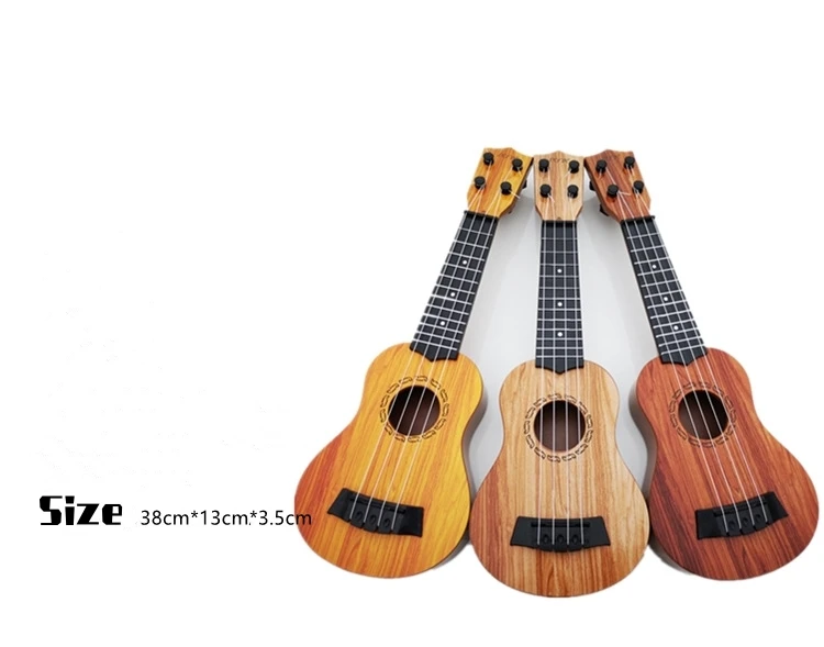 Hot Sale 38cm Musical Instruments Plastic Ukulele Small Guitar Music Toy for Kids