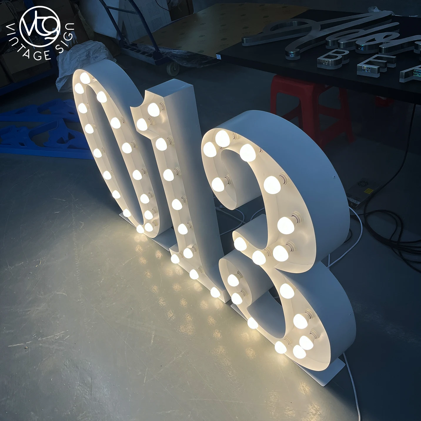 4ft 0-9 Warm White Giant Marquee Numbers Led Marquee Letters With Marque Letter Sign