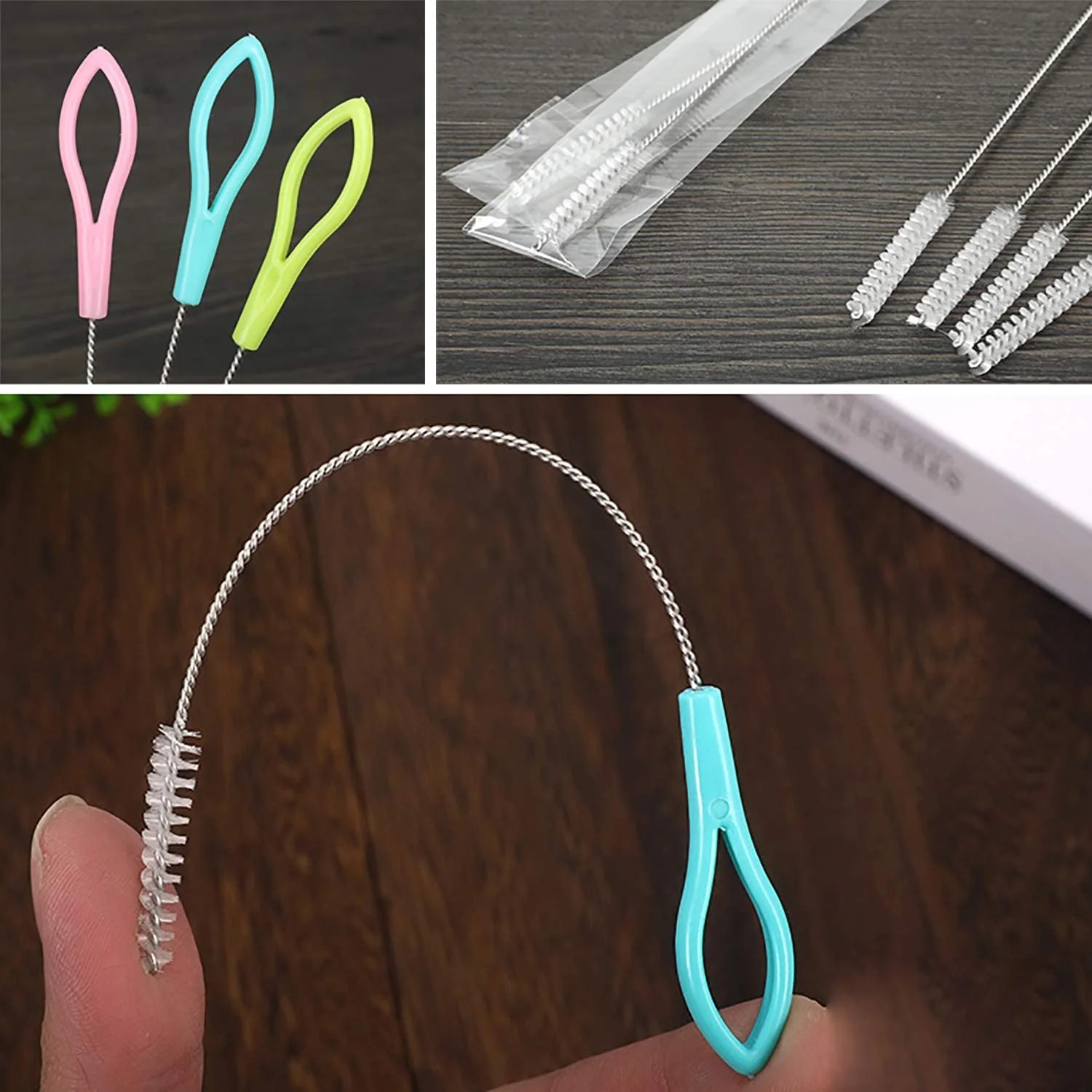 Stainless Steel Wire Cleaning Brush for Bottles Straws Cleaning Brush Baby Breast Pump Pipe