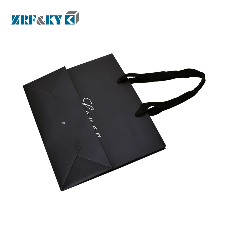 Cheap White Luxury Ribbon Handles Wedding Jewellery Gift Packaging Custom Printed Shopping Paper Bags With Your Own Logo