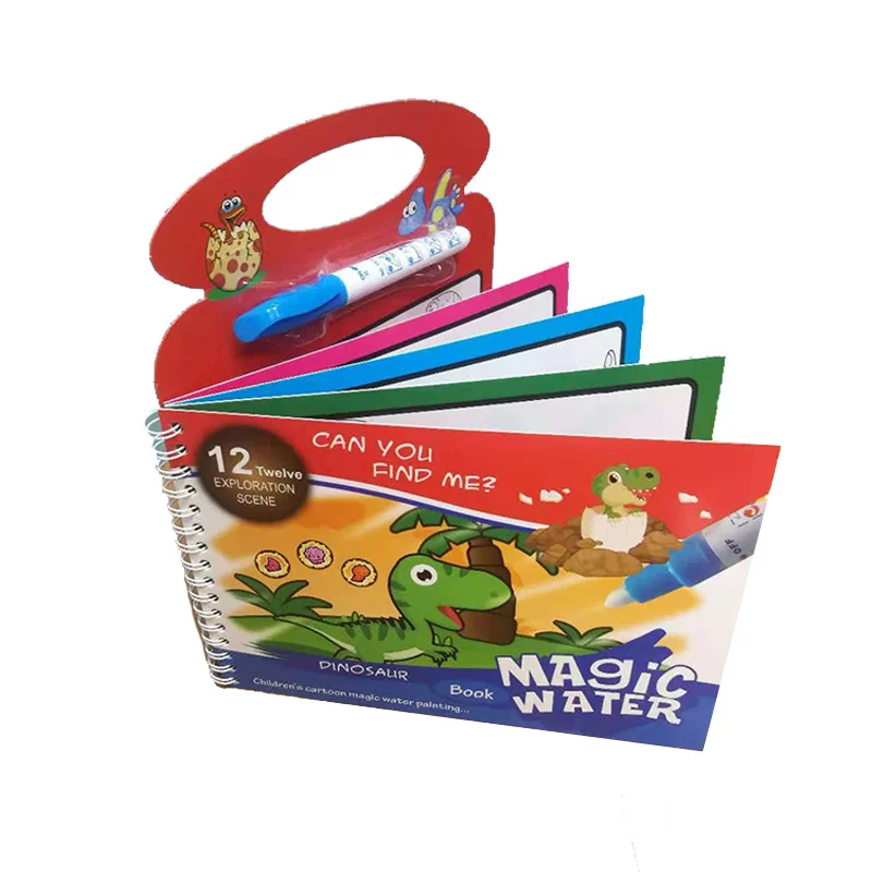 
Reusable Magic Water Drawing Coloring Book Cartoon Doodle With Drawing Toys For Kids Learning Education Painting Board Baby Gift 