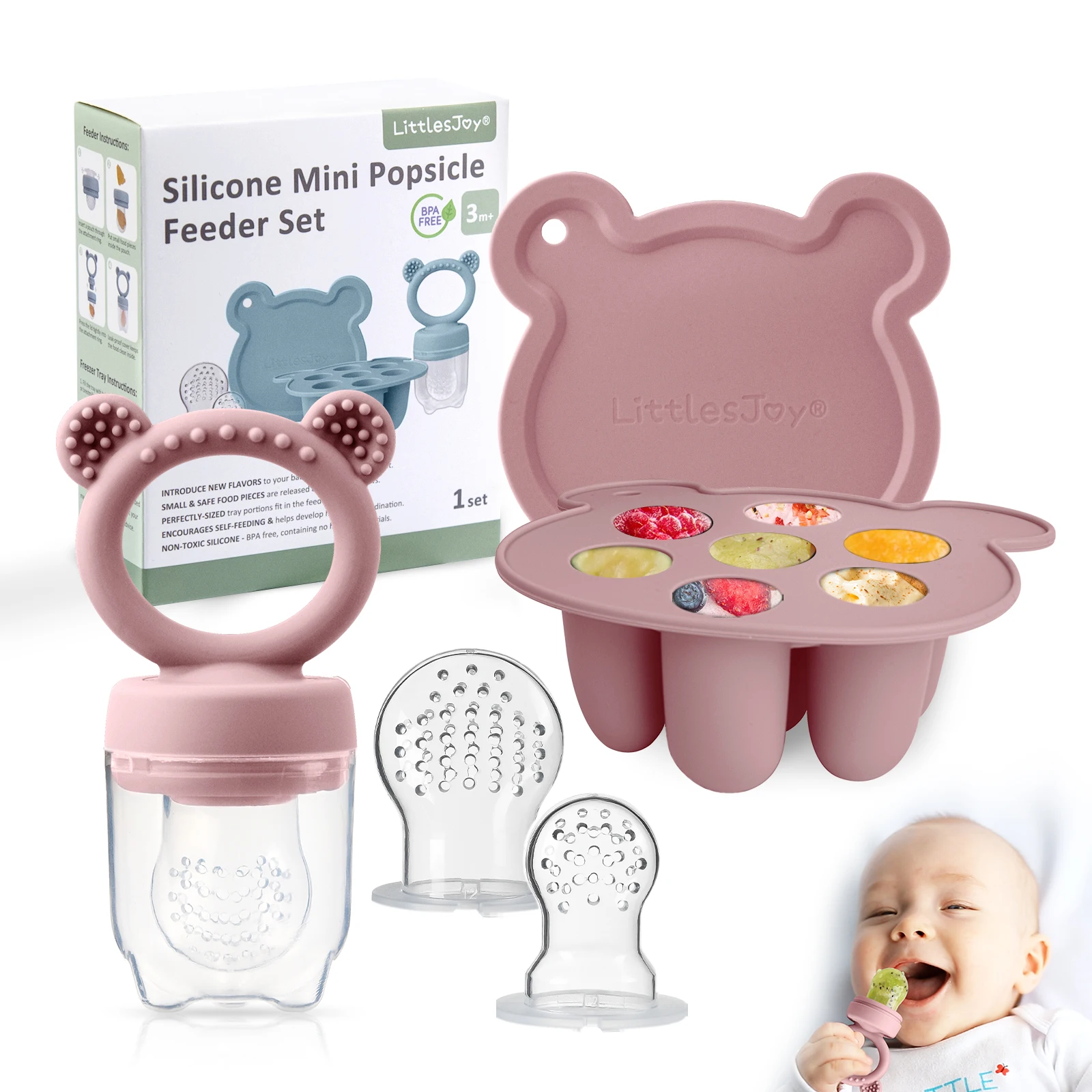 New Feeding Set Newborn Breast Milk ice Cube  tray Baby Food Freezer Tray For Fruit Purees